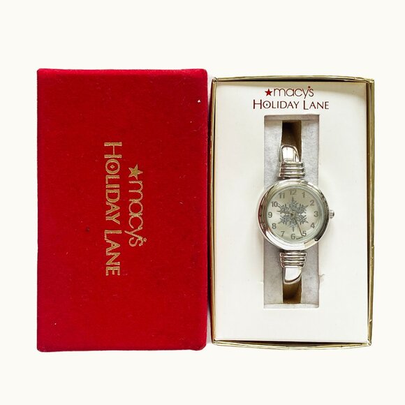 Macy's Holiday Lane Collection Snowflake Watch - Picture 1 of 3